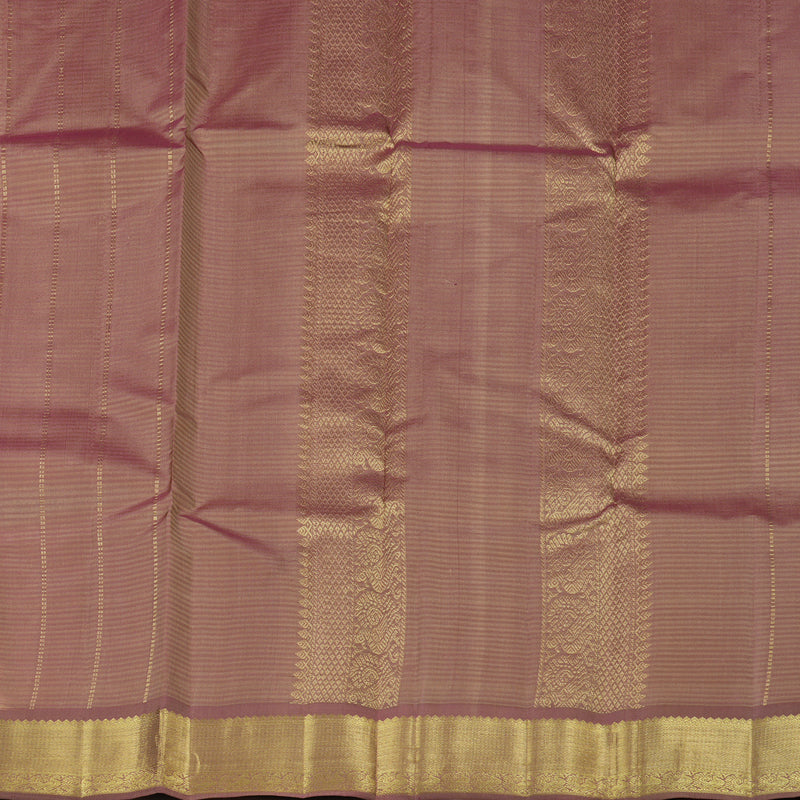 Hayagrivas Sandal Handloom Kanjivaram Silk Saree with Onion Pink Border KBE267E1-4