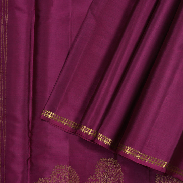 Hayagrivas Muppagam(Teal Green,Blue And Purple) Handloom Kanjivaram Silk Saree KBE267E4-10