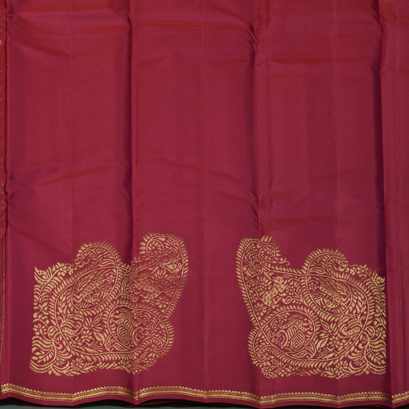 Hayagrivas Muppagam(Orange,Pink And Maroon) Handloom Kanjivaram Silk Saree KBE267E4-3