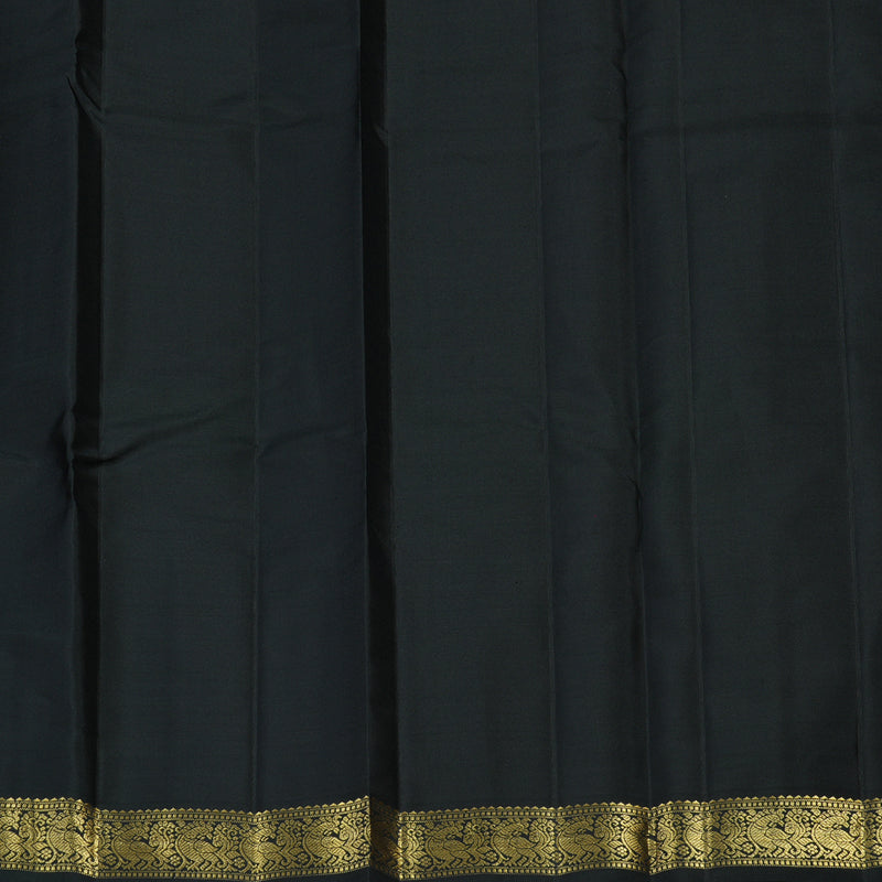 Hayagrivas Mubagam(Purple,Sea Blue And Black) Handloom Kanjivaram Silk Saree KBE267E4-8