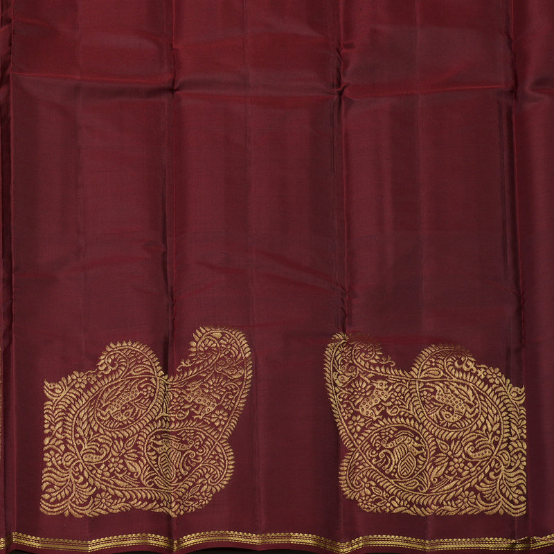 Hayagrivas Muppagam(Parrot Green,Bottle Green And Maroon) Handloom Kanjivaram Silk Saree KBE267E4-9