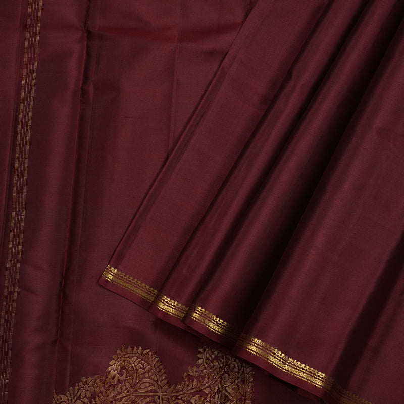 Hayagrivas Muppagam(Parrot Green,Bottle Green And Maroon) Handloom Kanjivaram Silk Saree KBE267E4-9