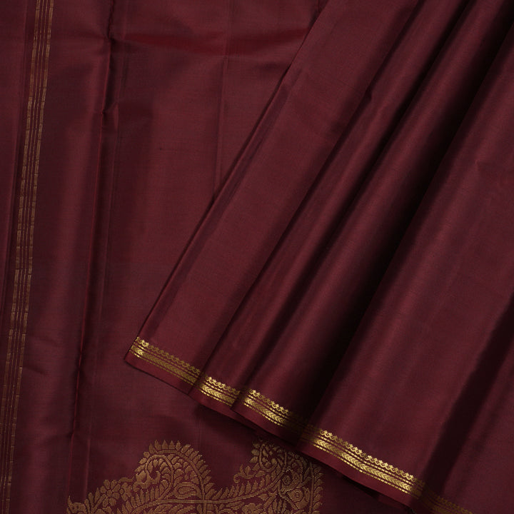 Hayagrivas Muppagam(Parrot Green,Bottle Green And Maroon) Handloom Kanjivaram Silk Saree KBE267E4-9