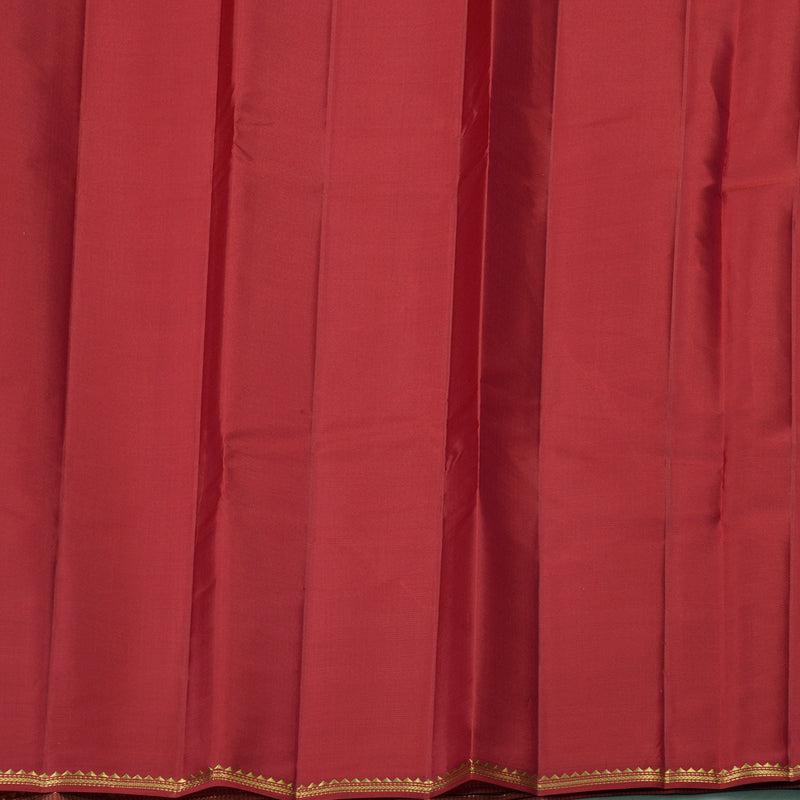 Hayagrivas Sandal Handloom Kanjivaram Silk Saree with Maroon Border KBE267E5-2
