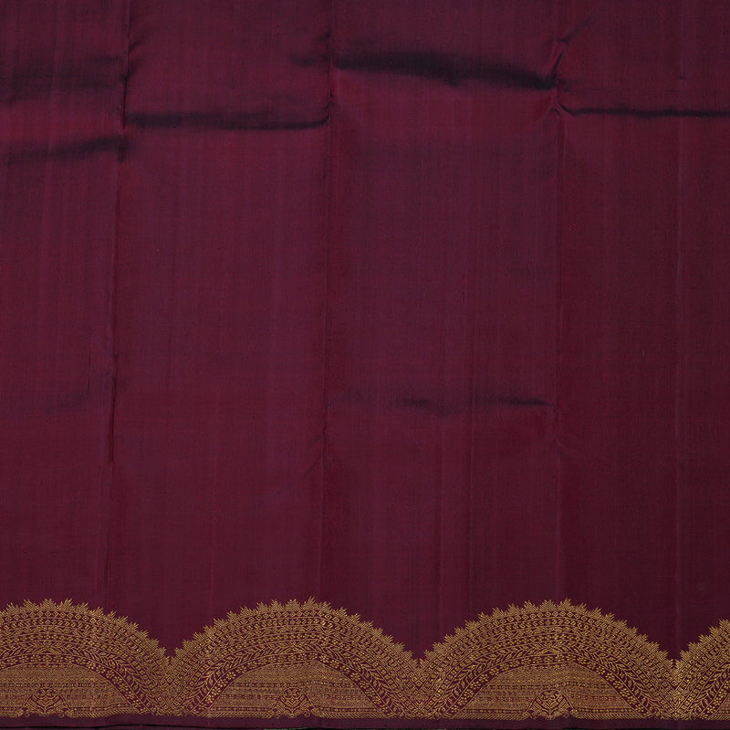 Hayagrivas Sandal Handloom Kanjivaram Silk Saree with Wine Maroon Border KBE27D5-1