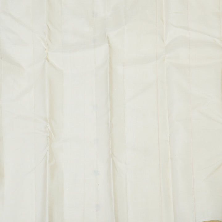 Hayagrivas Half White Handloom Kanjivaram Silk Saree KBE280E1-2