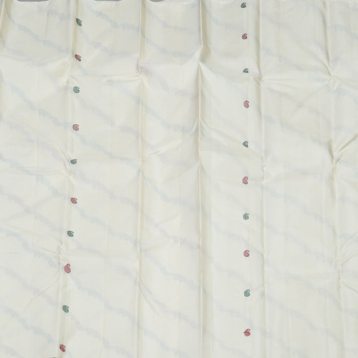 Hayagrivas Half White Handloom Kanjivaram Silk Saree KBE280E1-2