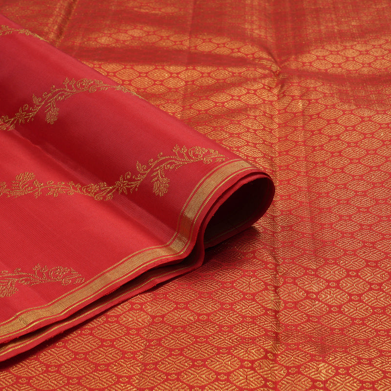 Hayagrivas Handloom Red Kanjivaram Silk Saree KBE280E1-8