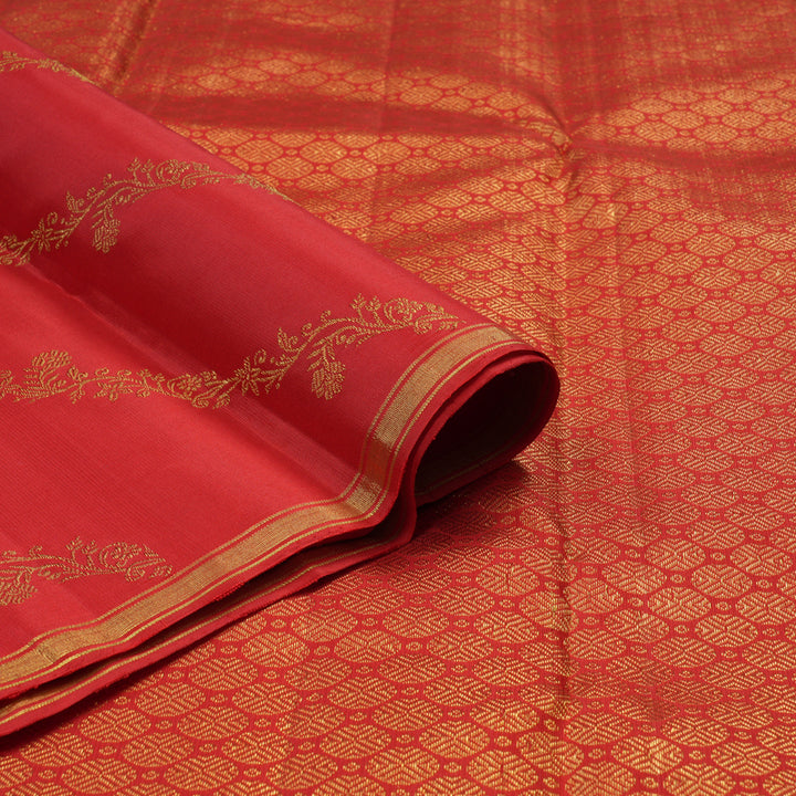 Hayagrivas Handloom Red Kanjivaram Silk Saree KBE280E1-8