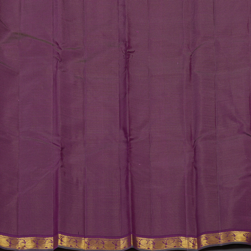 Hayagrivas Handloom Kanjivaram silk saree in attractive Dark purple Vairaoosi KBE280E11-8