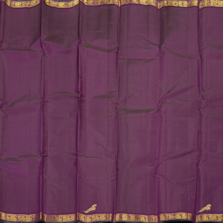 Hayagrivas Handloom Kanjivaram silk saree in attractive Dark purple Vairaoosi KBE280E11-8