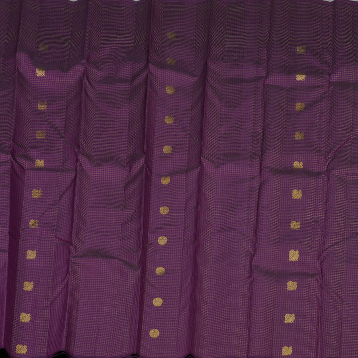 Hayagrivas Handloom Deep Violet Kanjivaram Silk Saree KBE280E13-1