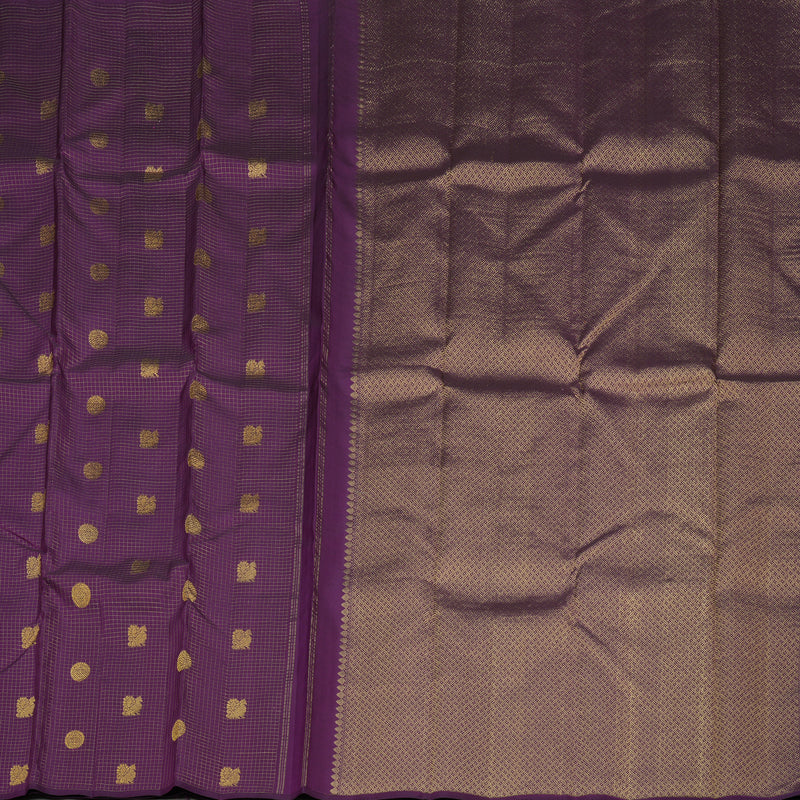 Hayagrivas Handloom Deep Violet Kanjivaram Silk Saree KBE280E13-1