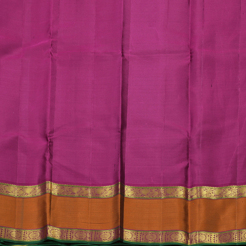 Hayagrivas Handloom Pure Kanjivaram Silk Saree In Exquisite Olive Green KBE280E2-2