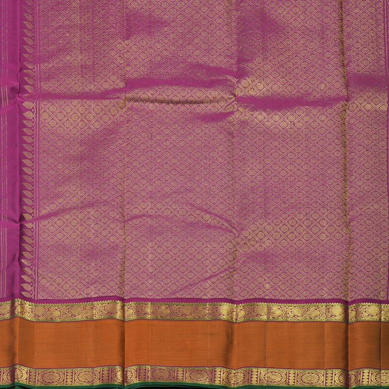 Hayagrivas Handloom Pure Kanjivaram Silk Saree In Exquisite Olive Green KBE280E2-2
