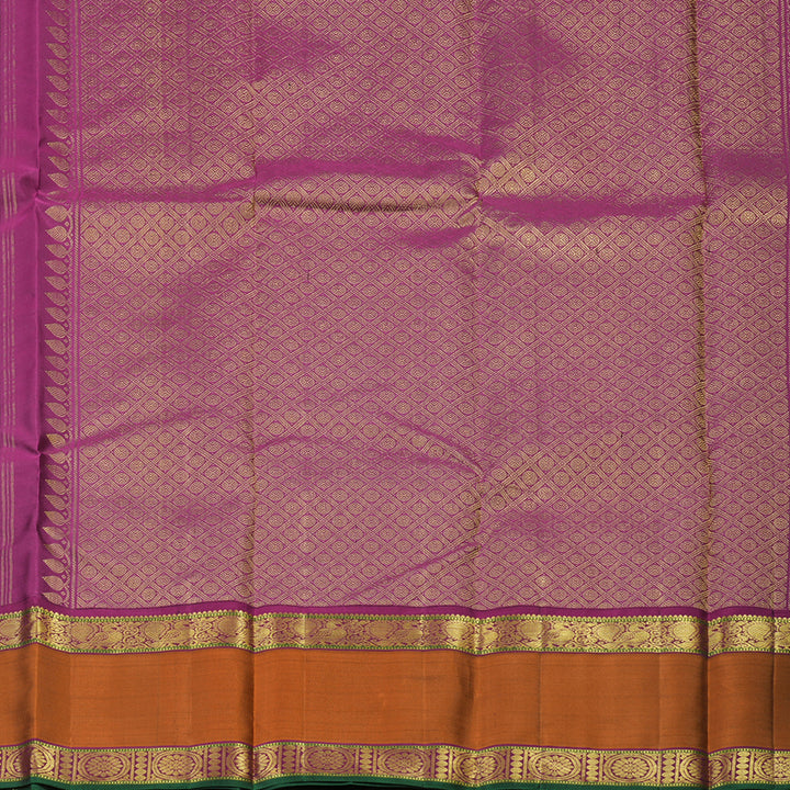Hayagrivas Handloom Pure Kanjivaram Silk Saree In Exquisite Olive Green KBE280E2-2