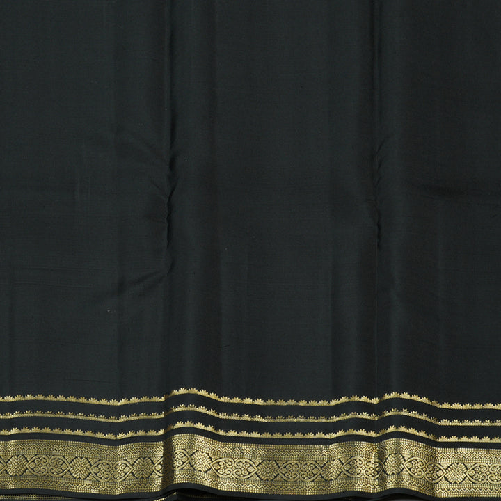 Hayagrivas Lavender Handloom Kanjivaram Silk Saree with Black Border KBE281E10-7