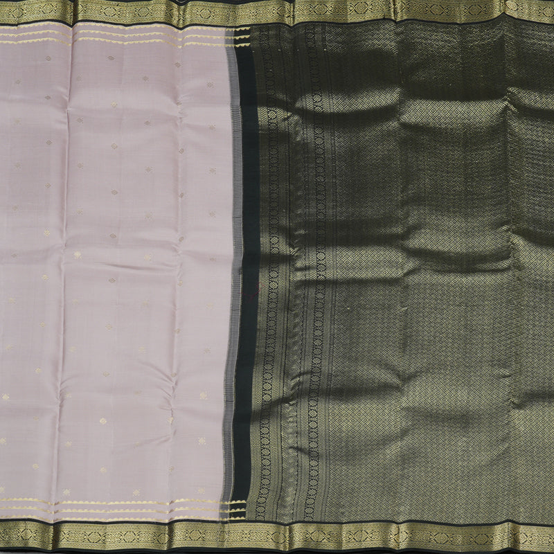 Hayagrivas Lavender Handloom Kanjivaram Silk Saree with Black Border KBE281E10-7