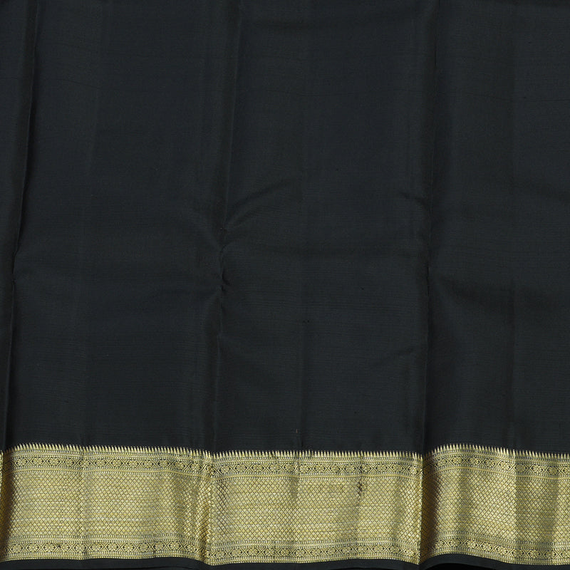 Hayagrivas Baby Pink Handloom Kanjivaram Silk Saree with Black Border KBE281E16-2