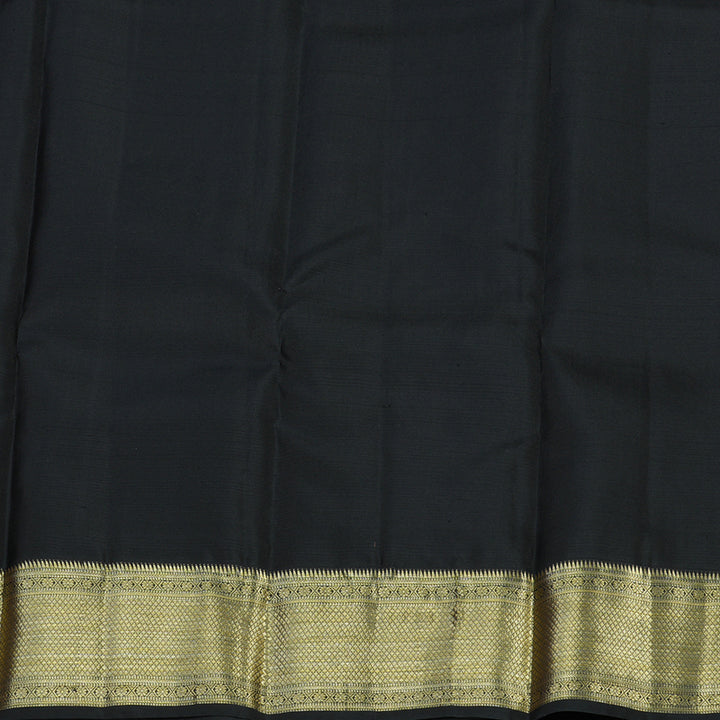 Hayagrivas Baby Pink Handloom Kanjivaram Silk Saree with Black Border KBE281E16-2