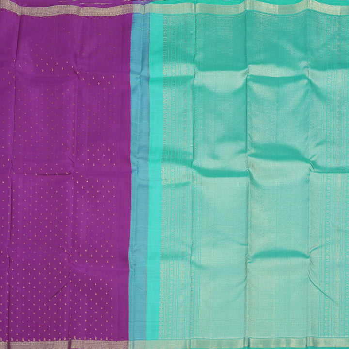 Hayagrivas Handloom Purple Kanjivaram Silk Saree with Small Border KBE281E18-1