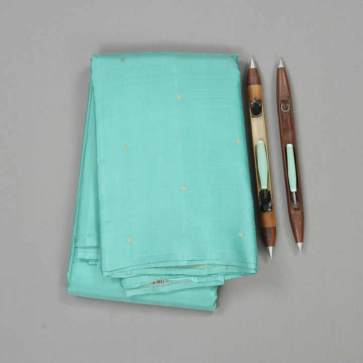 Hayagrivas Sea Blue Handloom Kanjivaram Silk Saree KBE281E19-1