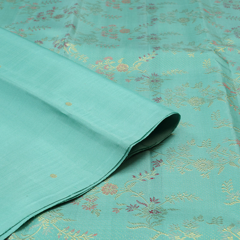 Hayagrivas Sea Blue Handloom Kanjivaram Silk Saree KBE281E19-1