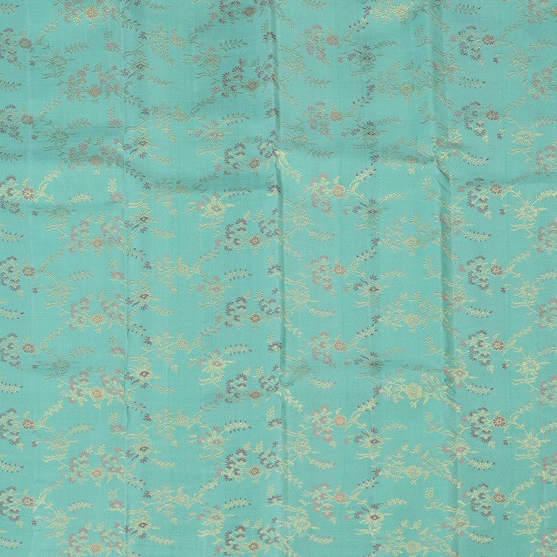 Hayagrivas Sea Blue Handloom Kanjivaram Silk Saree KBE281E19-1