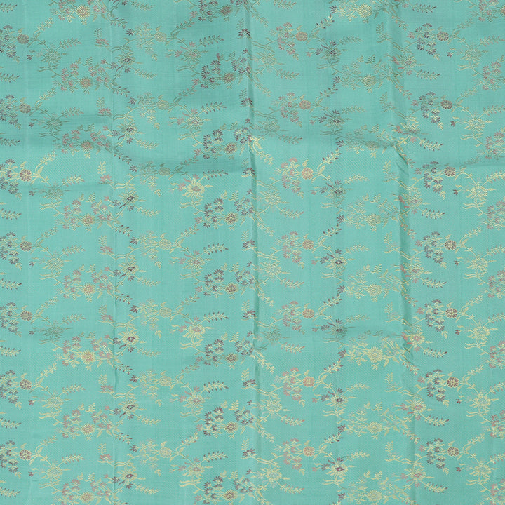 Hayagrivas Sea Blue Handloom Kanjivaram Silk Saree KBE281E19-1