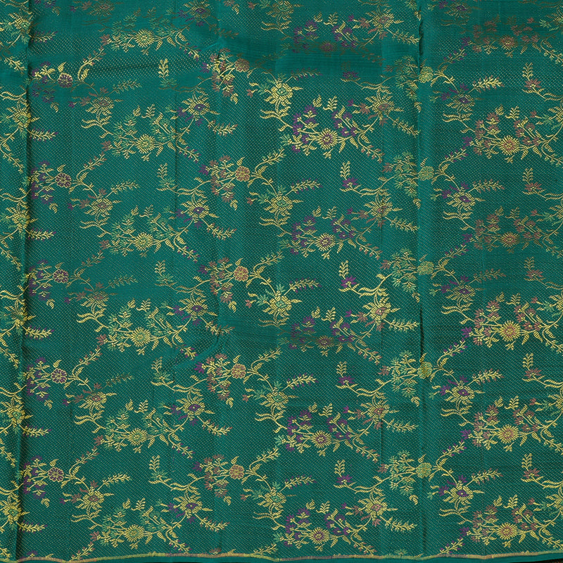 Hayagrivas Teal Green Handloom Kanjivaram Silk Saree KBE281E19-2