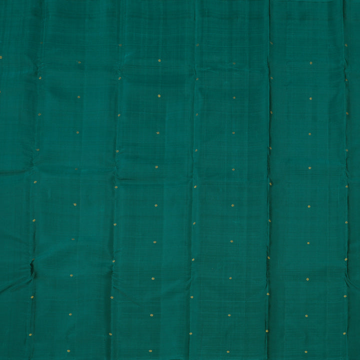 Hayagrivas Teal Green Handloom Kanjivaram Silk Saree KBE281E19-2
