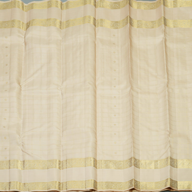 Hayagrivas Handloom Pure Kanjivaram Silk Saree in Whispering Sandal KBE282E11-1