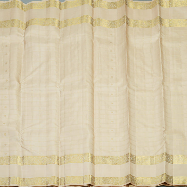 Hayagrivas Handloom Pure Kanjivaram Silk Saree in Whispering Sandal KBE282E11-1
