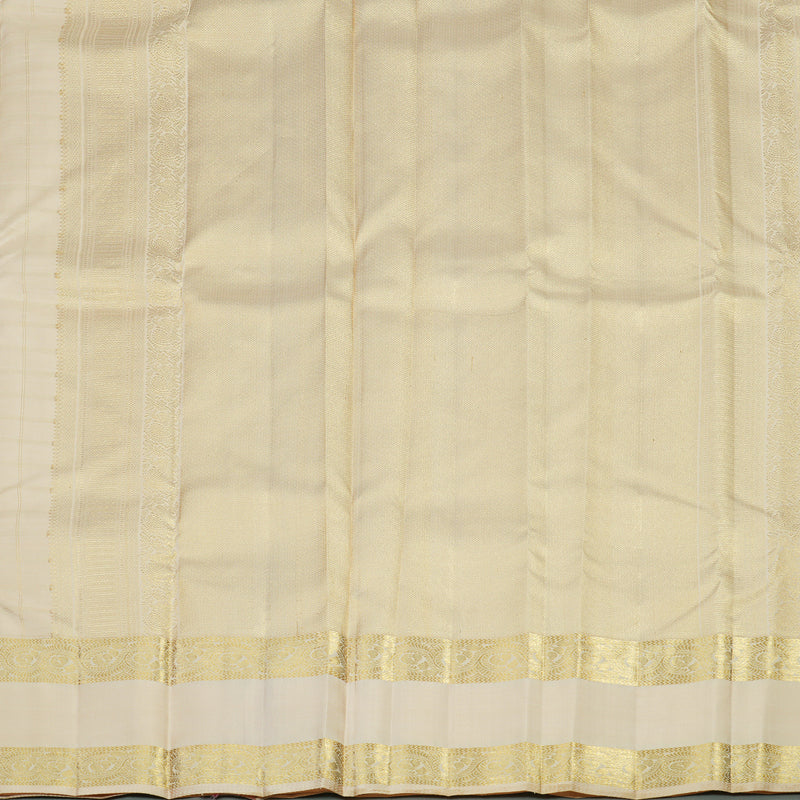 Hayagrivas Handloom Pure Kanjivaram Silk Saree in Whispering Sandal KBE282E11-1