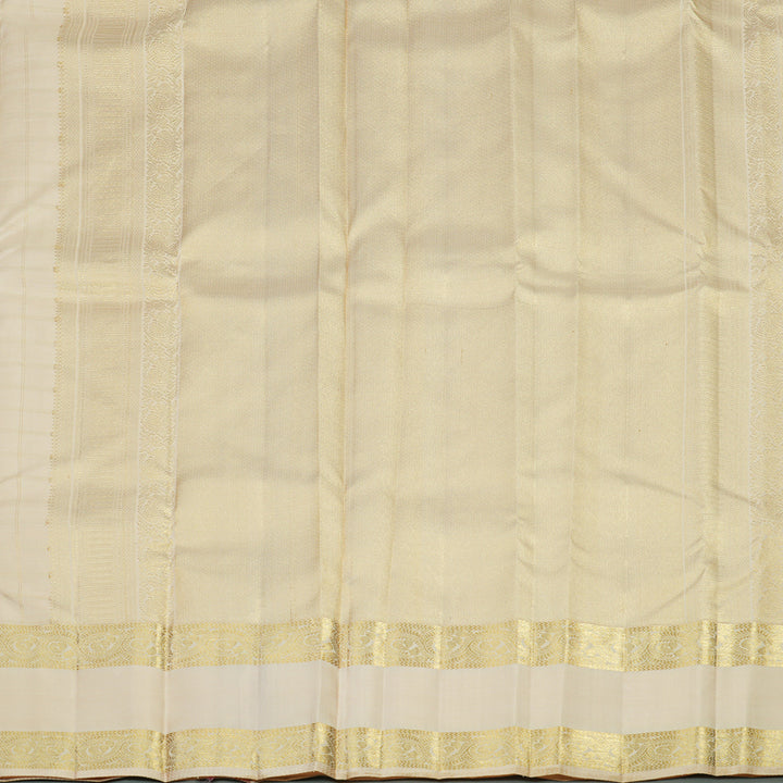 Hayagrivas Handloom Pure Kanjivaram Silk Saree in Whispering Sandal KBE282E11-1