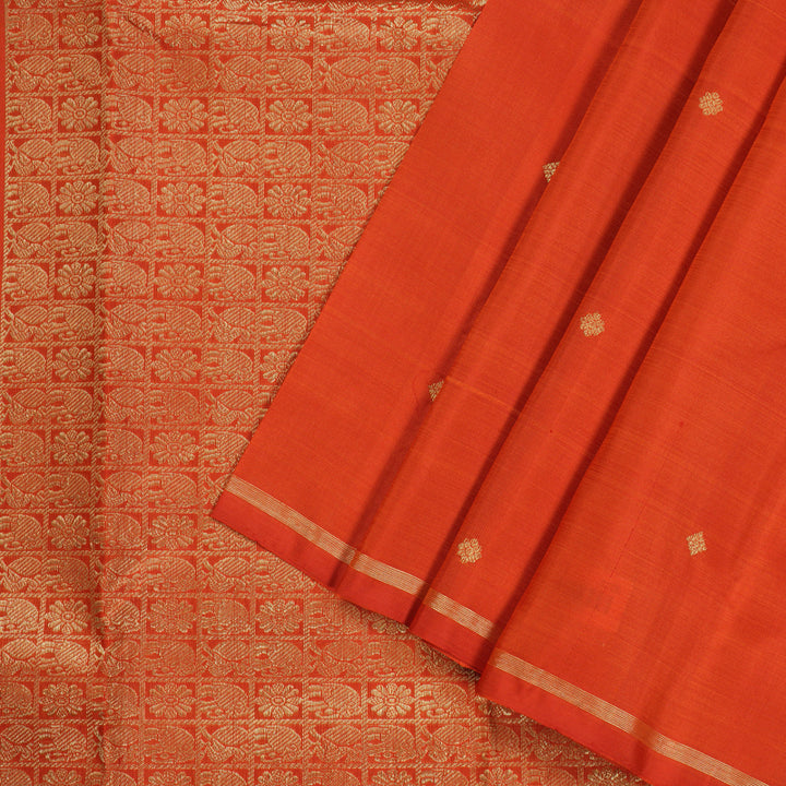 Hayagrivas Handloom Kanjivaram silk saree in Red KBE282E16-2