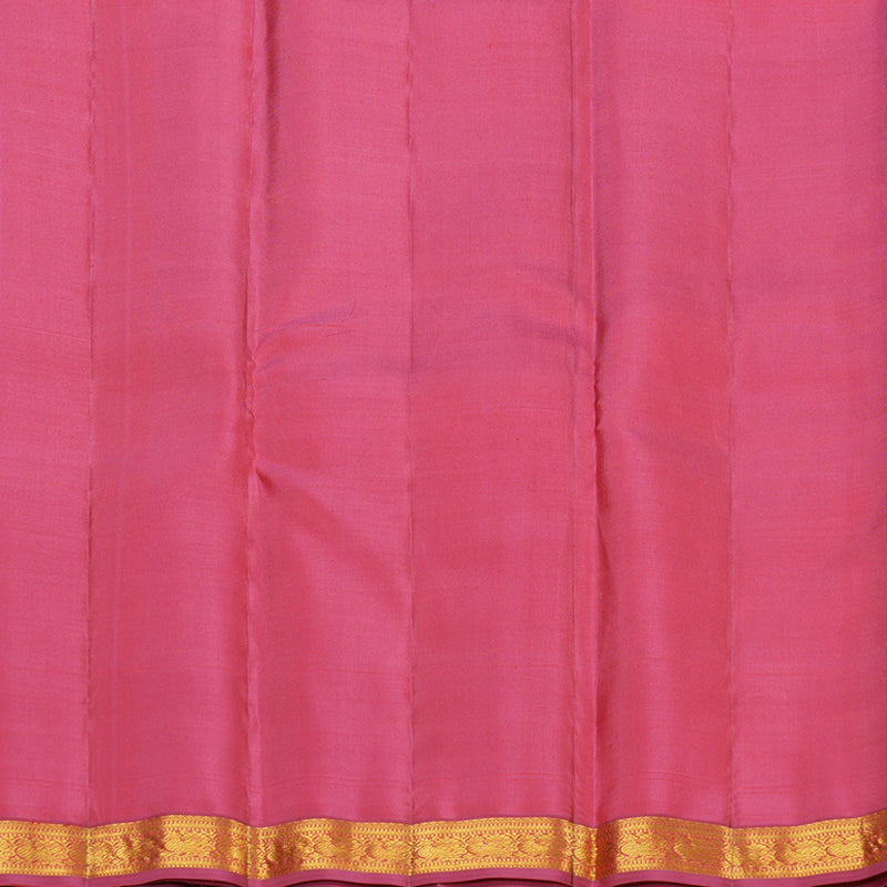 Hayagrivas Chocolate Brown Handloom Kanjivaram Silk Saree with Pink Border KBE282E23-4
