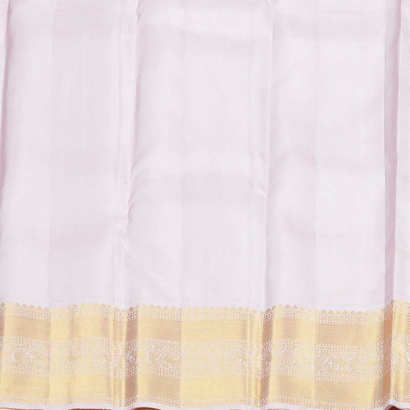 Hayagrivas Purple Handloom Kanjivaram Silk Saree with Light Baby Pink Border KBE282E24-1