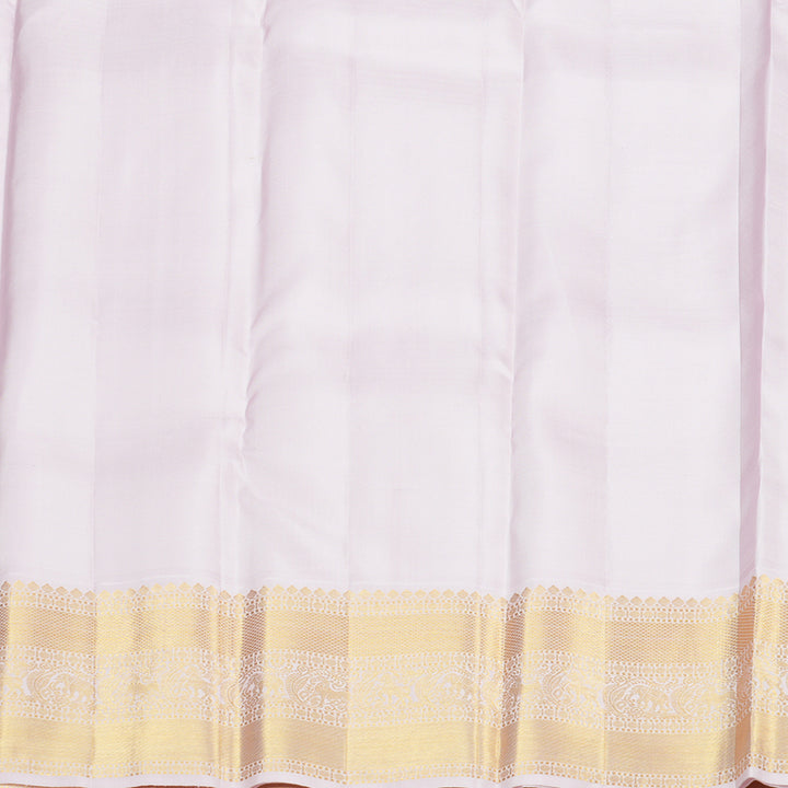 Hayagrivas Purple Handloom Kanjivaram Silk Saree with Light Baby Pink Border KBE282E24-1