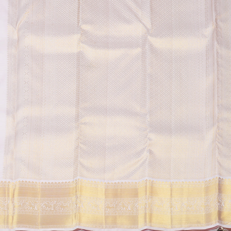 Hayagrivas Purple Handloom Kanjivaram Silk Saree with Light Baby Pink Border KBE282E24-1