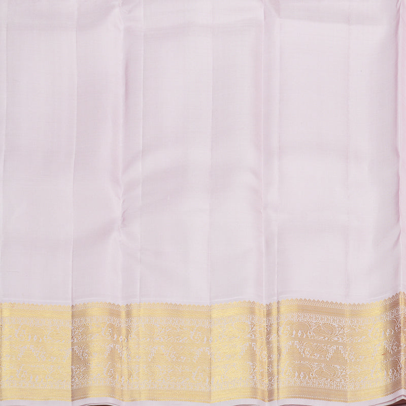 Hayagrivas Yellow Handloom Kanjivaram Silk Saree with Baby Pink Border KBE282E24-3