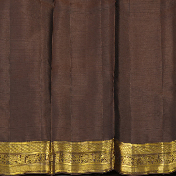 Hayagrivas Handloom Pure Kanjivaram Silk Saree in Gorgeous Mustard Yellow KBE282E25-2