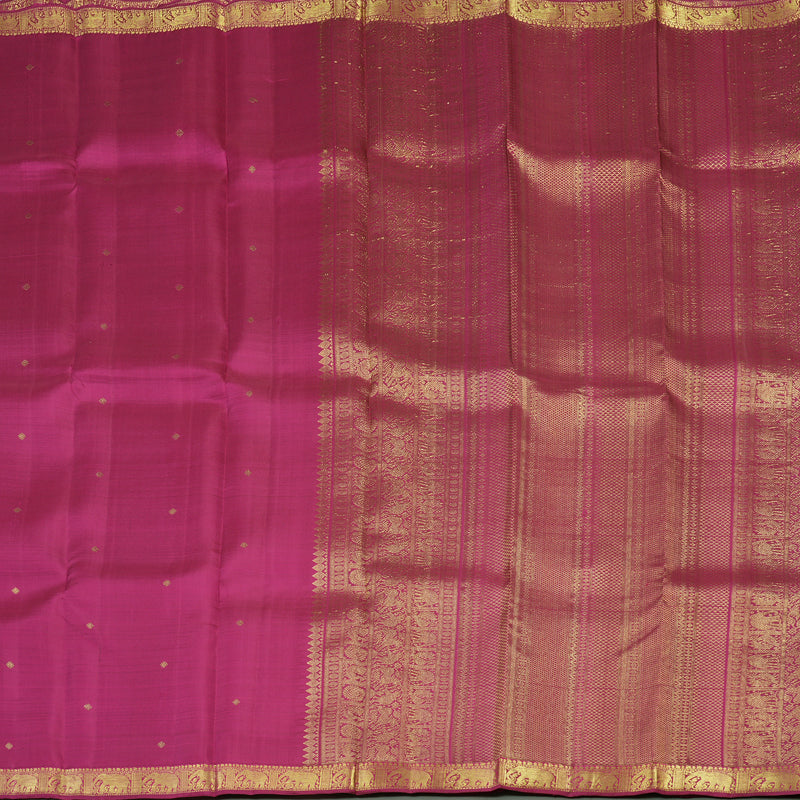 Hayagrivas Handloom Pure Kanjivaram Silk Saree in Gorgeous Purple KBE282E34-1