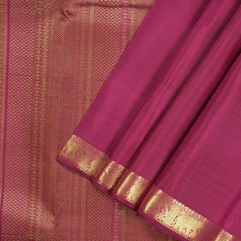 Hayagrivas Handloom Pure Kanjivaram Silk Saree in Gorgeous Purple KBE282E34-1