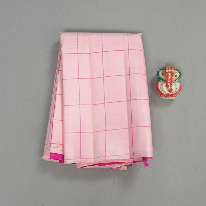 Hayagrivas Handloom Kanjivaram silk saree in Baby pink KBE286E12-1