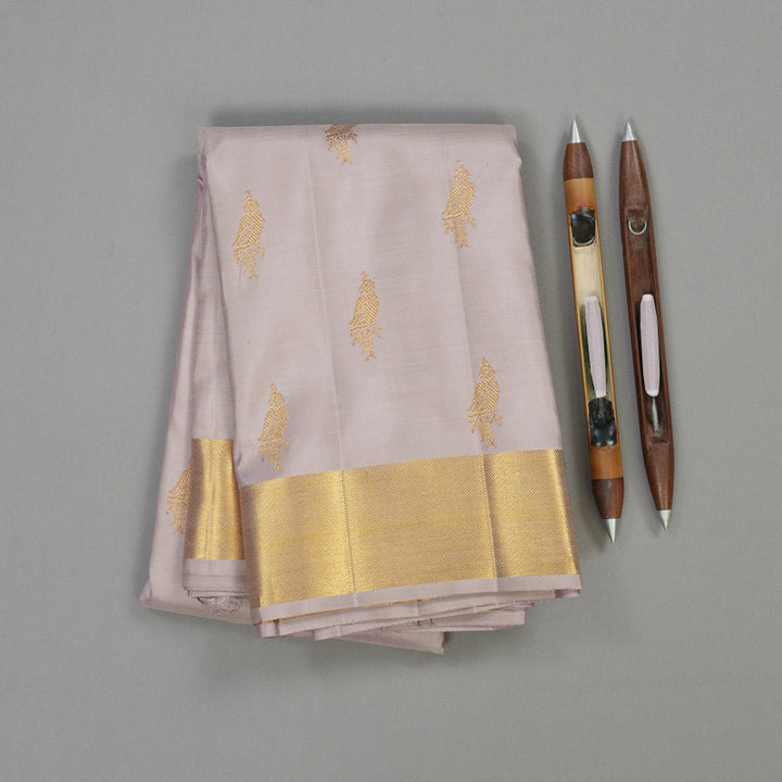 Hayagrivas Handloom Pure Kanjivaram Silk Saree in Understated Beige KBE286E6-1