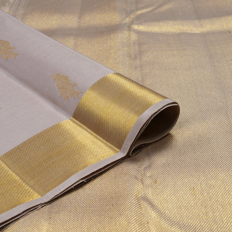 Hayagrivas Handloom Pure Kanjivaram Silk Saree in Understated Beige KBE286E6-1