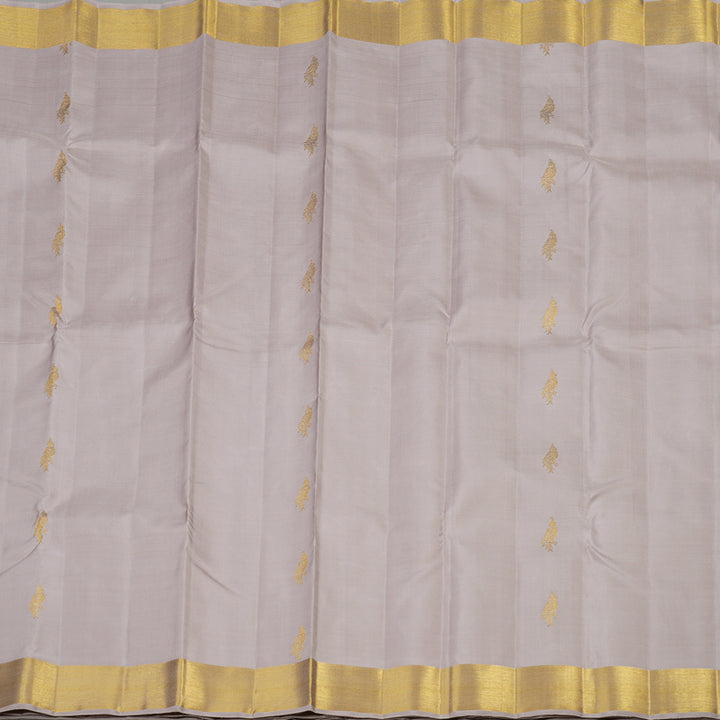 Hayagrivas Handloom Pure Kanjivaram Silk Saree in Understated Beige KBE286E6-1