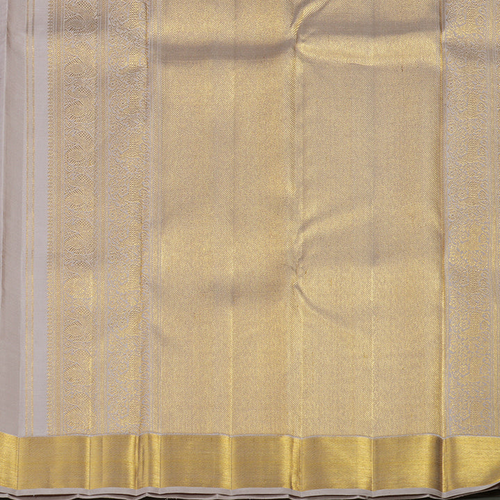 Hayagrivas Handloom Pure Kanjivaram Silk Saree in Understated Beige KBE286E6-1