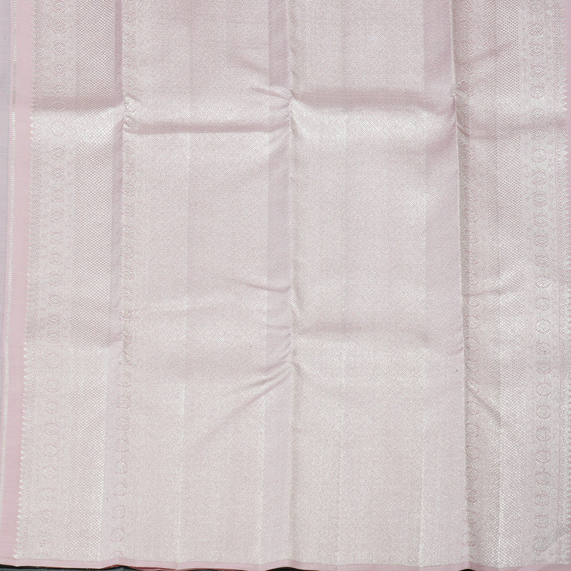 Hayagrivas Handloom Pure Kanjivaram Silk Saree in Lavish Silver Grey KBE286E7-1